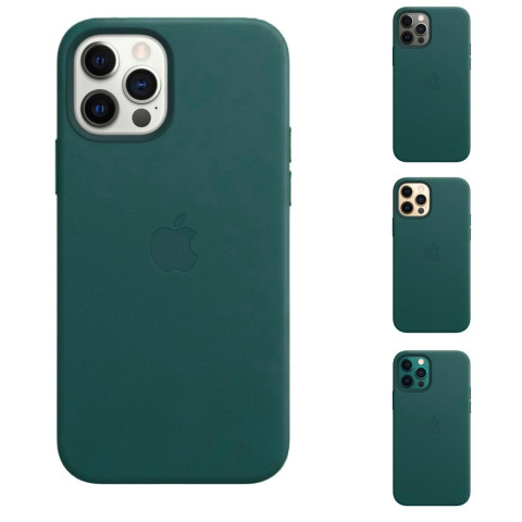 Чохол Leather Case with MagSafe на Iphone 12 і 12 Pro Pine green Чохол Leather Case with MagSafe на Iphone 12 і 12 Pro Pine green